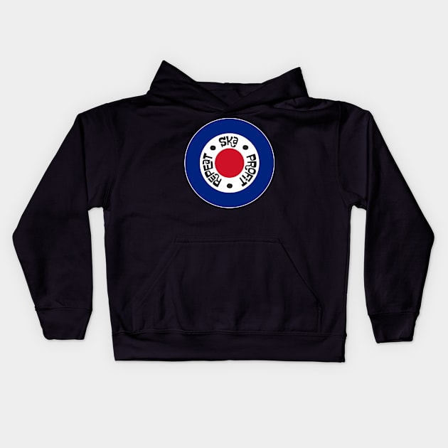 Ska Profit Repeat RAF Mod Circle Kids Hoodie by Ska Profit Repeat.